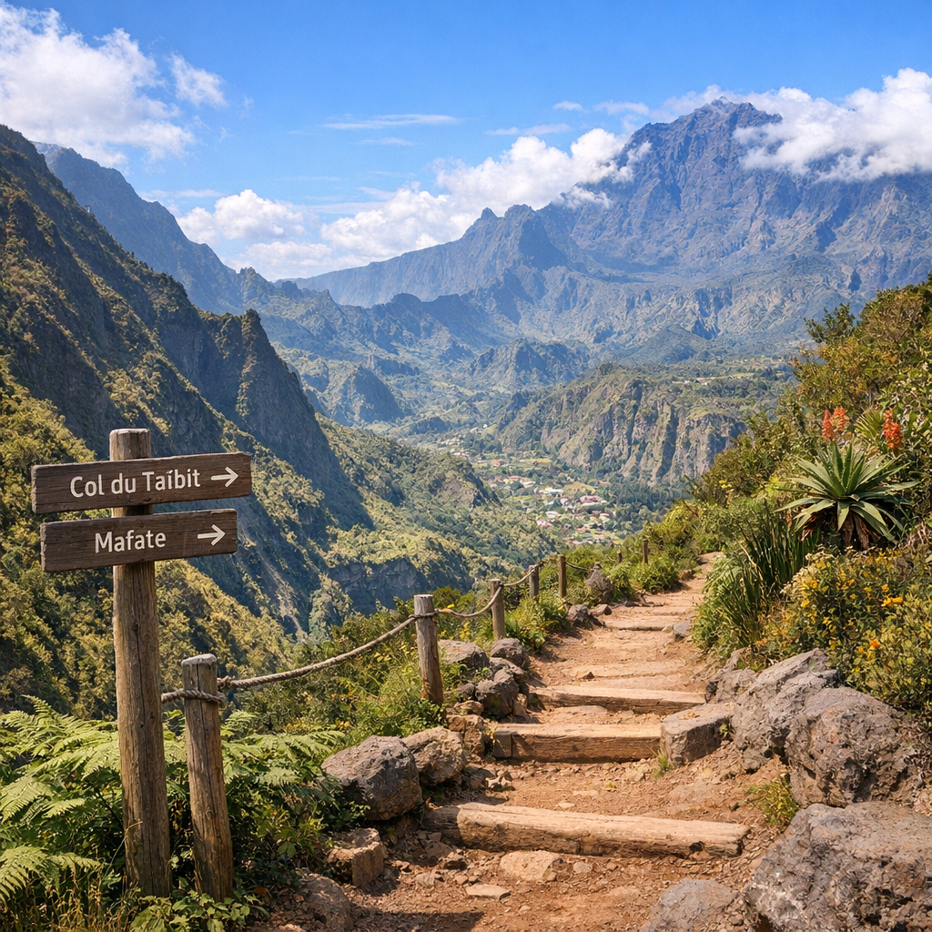 Paysage de randonnée à La Réunion